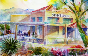 Shelby's Bistro painting by Roberta Rogers
