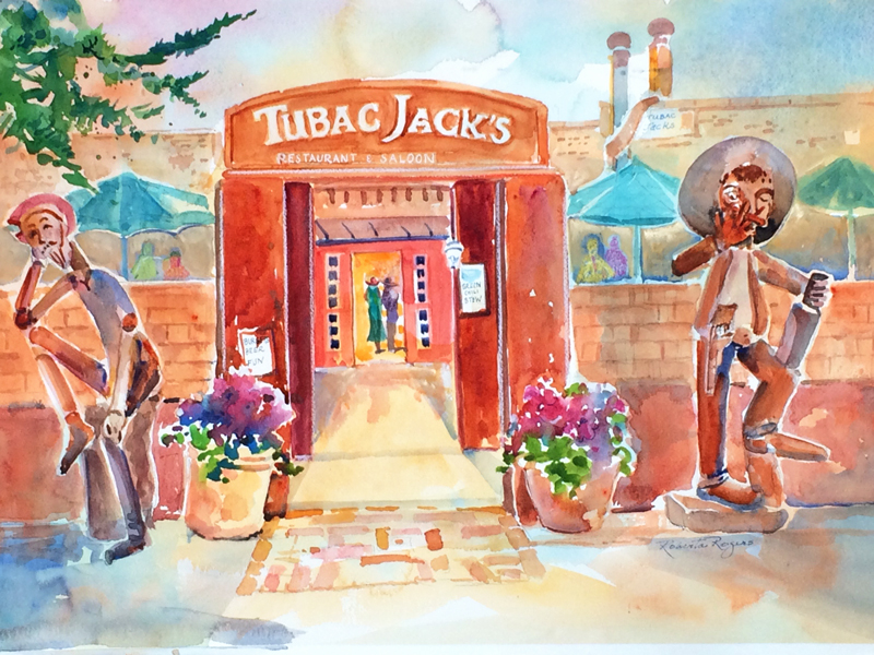 Tubac Jack's Restaurant painting by Roberta Rogers
